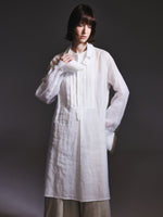 100% Ramie Loose Fit H-Line Unisex Long Shirt GOELIA