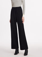 Knitted Straight Women Pants With Elastic Waistband GOELIA