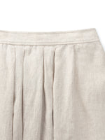 100% Linen Women High-Waisted A-Line Skirt GOELIA