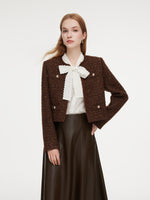 Wool Blend Tweed Women Cropped Jacket GOELIA