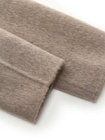 Wool Alpaca Women Overcoat With Scarf GOELIA