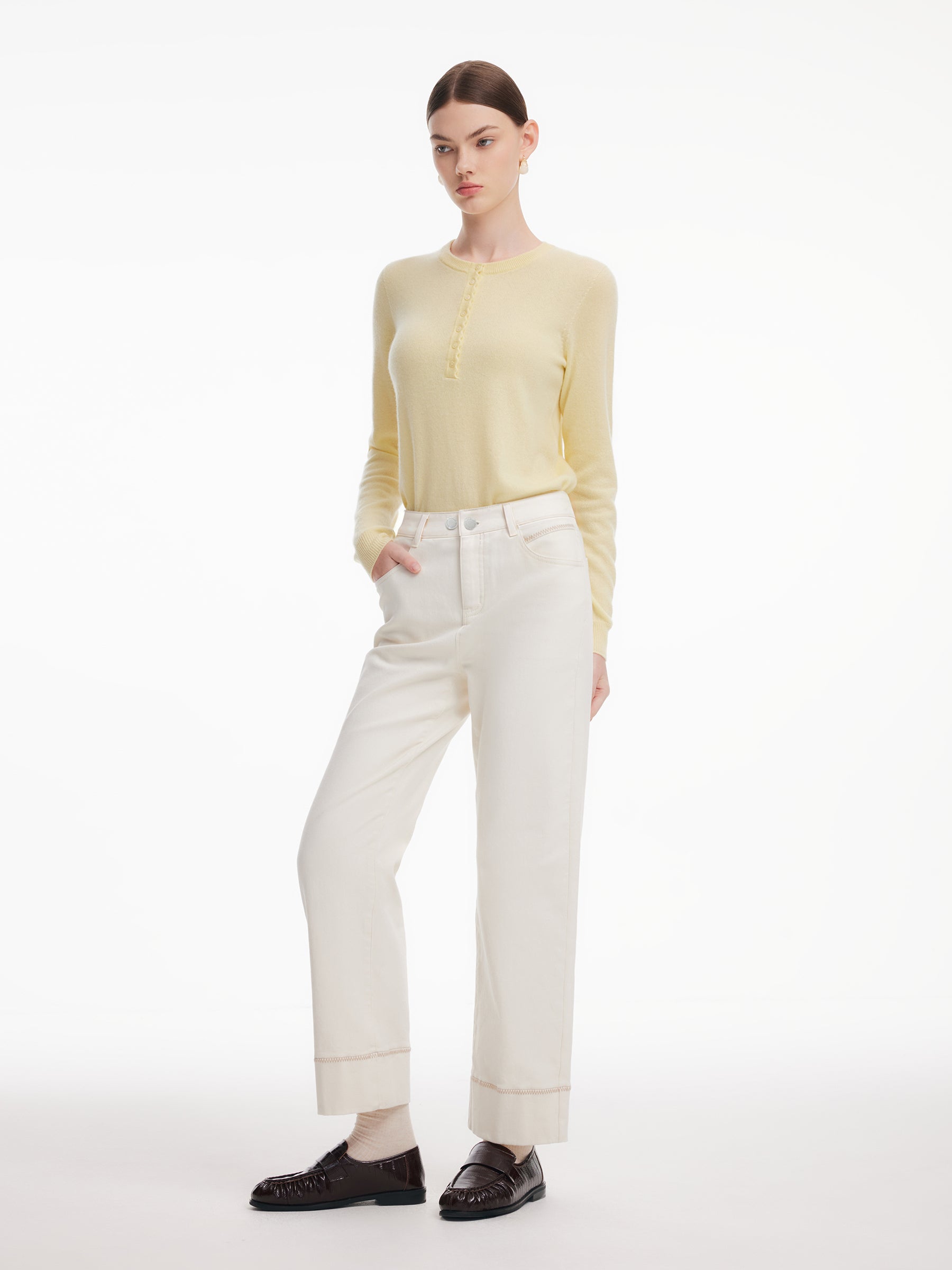 [Preview] Denim Fleece-Lined Women Ankle Length Jeans GOELIA