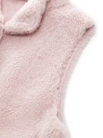 [Preview] 100% Shearling Wool Stand Collar Women Vest GOELIA
