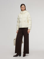 Lightweight Drawstring Hem Hooded Goose Down Jacket GOELIA