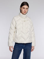 [Preview] Mandarin Collar Women Cropped Goose Down Jacket GOELIA