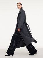 100% Wool Double-Faced Unisex Self-Tie Belt Overcoat GOELIA