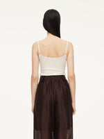 Tencel Acetate Linen Blend Women Sheer Oversized Shirt & Camisole Two-Piece Set GOELIA