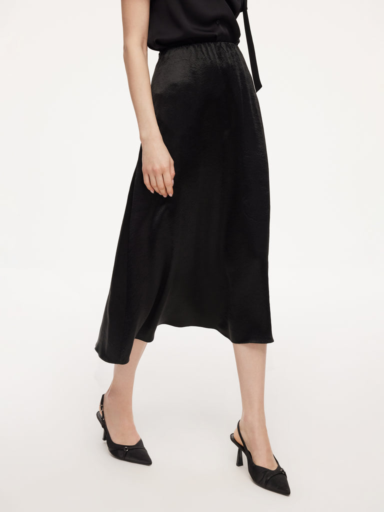 [Preview] 100% Acetate Women A-Line Skirt – GOELIA