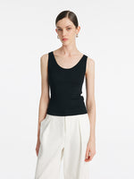 Acetate Round Neck Women Knitted Vest GOELIA
