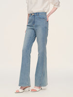 Cotton Denim Stretch Women Flared Jeans GOELIA
