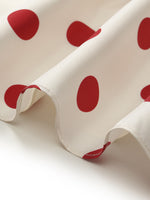 16 Momme Mulberry Silk Polka Dots Printed Women Half Skirt GOELIA