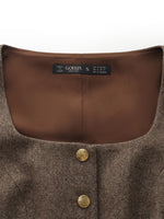 100% Washable Wool Square Neck Women Vest GOELIA