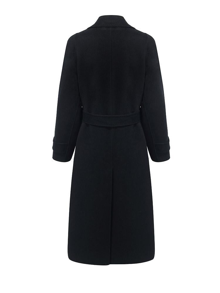 Pure Double-Faced Wool Notched Lapel Coat GOELIA