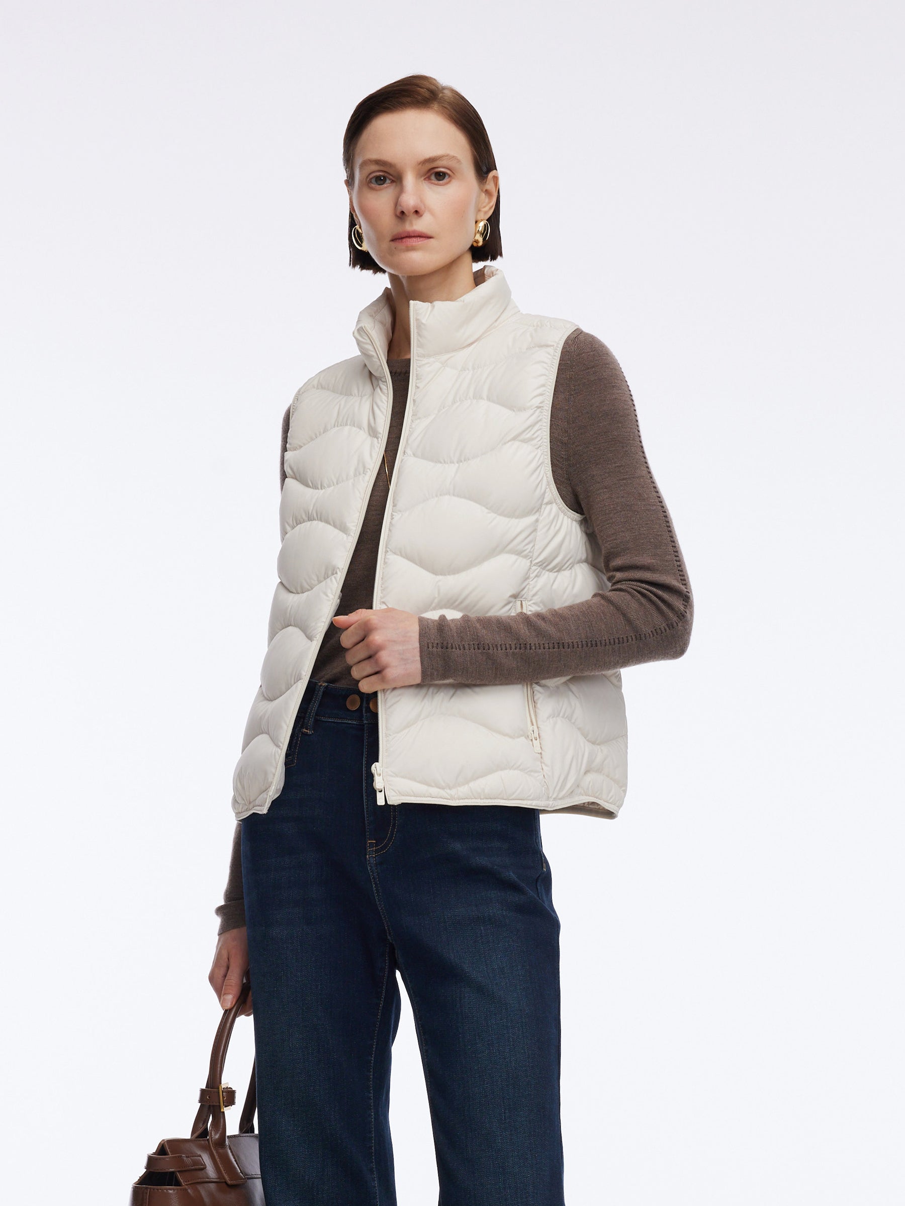 Lightweight Packable Zip-Up Goose Down Vest GOELIA