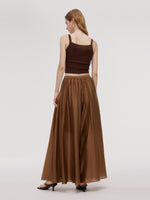 Tencel Blend Elastic Waist Women Culottes GOELIA