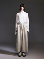 100% Linen Loose Fit Unisex Barrel Leg Pants GOELIA