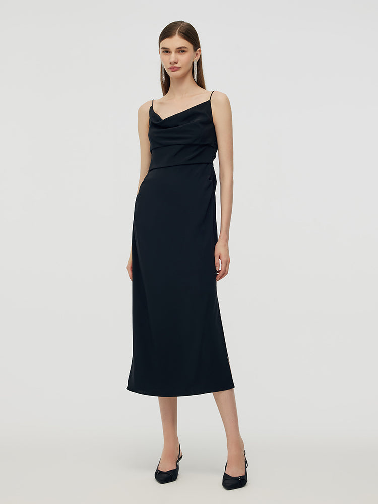 Triacetate Reversible Women Strap Midi Dress GOELIA