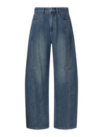 Denim Fleece Lined Women Tapered Jeans GOELIA