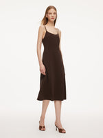 Tie Front Openwork Cardigan And Knit Strap Dress Two-Piece Set GOELIA