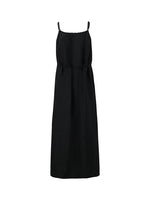 18 Momme Xiang Yun Silk Women Spaghetti Strap Maxi Dress With 3D Rose Belt GOELIA
