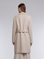 [Preview] Cashmere Wool Blend Double-Faced Women Wrap Coat