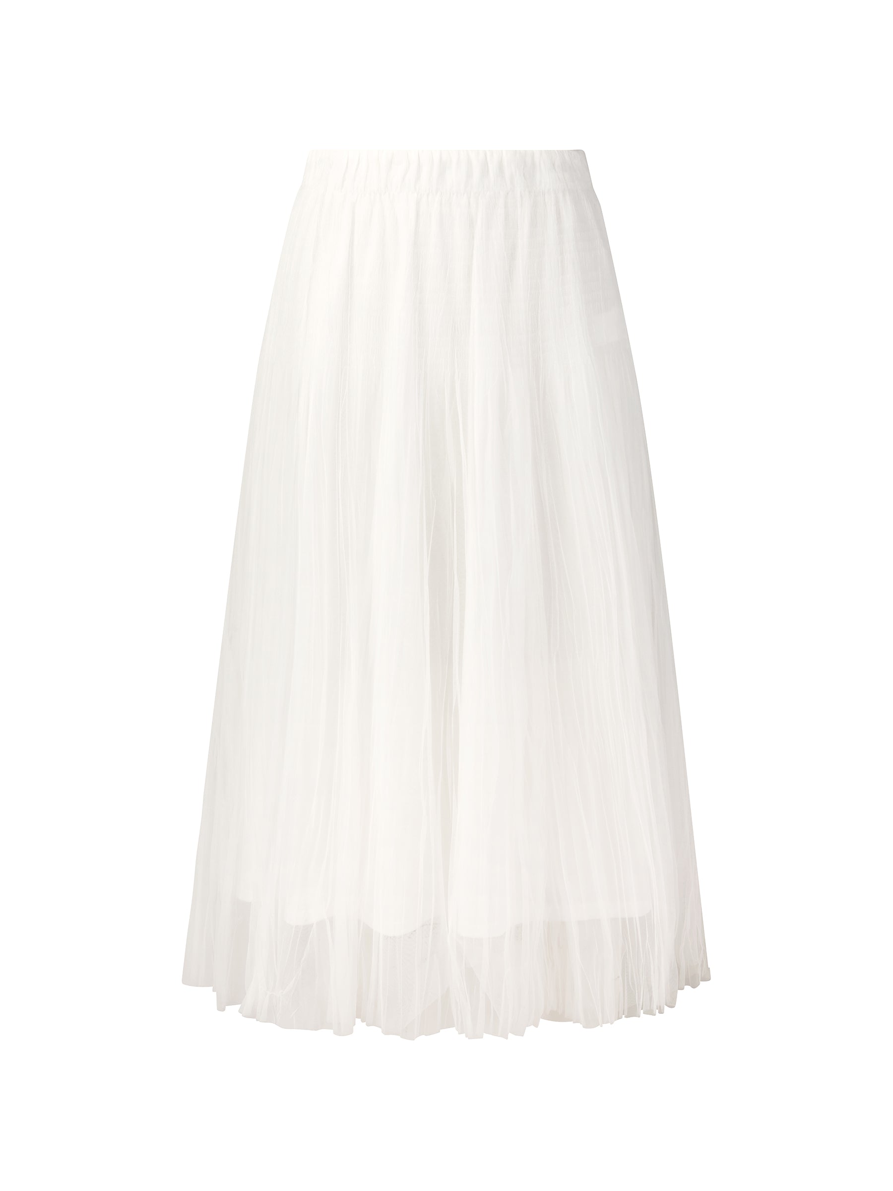 [Preview] Elastic Waist A-Line Pleated Women Mesh Skirt GOELIA