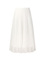 [Preview] Elastic Waist A-Line Pleated Women Mesh Skirt GOELIA