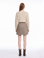 Washable Cashmere Merino Wool Blend Women Skirt GOELIA