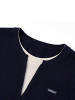[Preview] 100% Wool Color Block Women Knit Top GOELIA