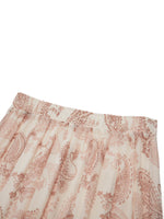 100% 10MM Mulberry Silk Paisley Print Women Skirt With Hairband GOELIA