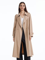 Worsted Woolen Double-Breasted Trench Coat GOELIA