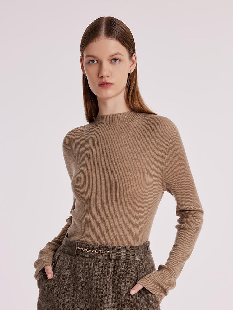 Machine Washable Wool Seamless Sweater GOELIA