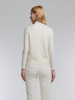 Brushed Cashmere Wool Tank And Mock Neck Knit Top Two-Piece Set GOELIA