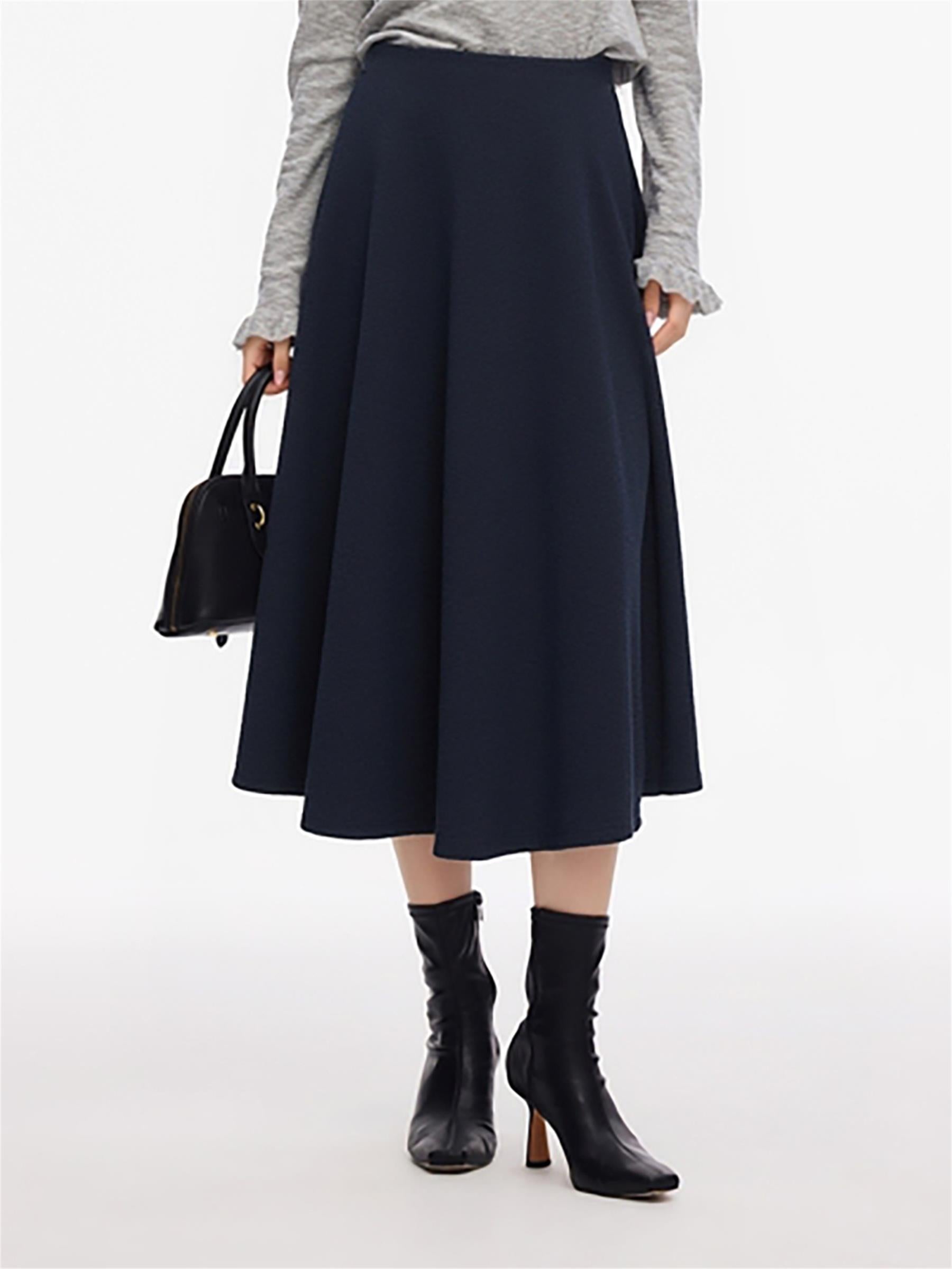 [Preview] Stretch Flared Women Knit Skirt GOELIA