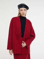 100% Wool New Chinese-Style Women Coat GOELIA