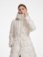 [Preview] Hooded Goose Down Belted Overcoat GOELIA