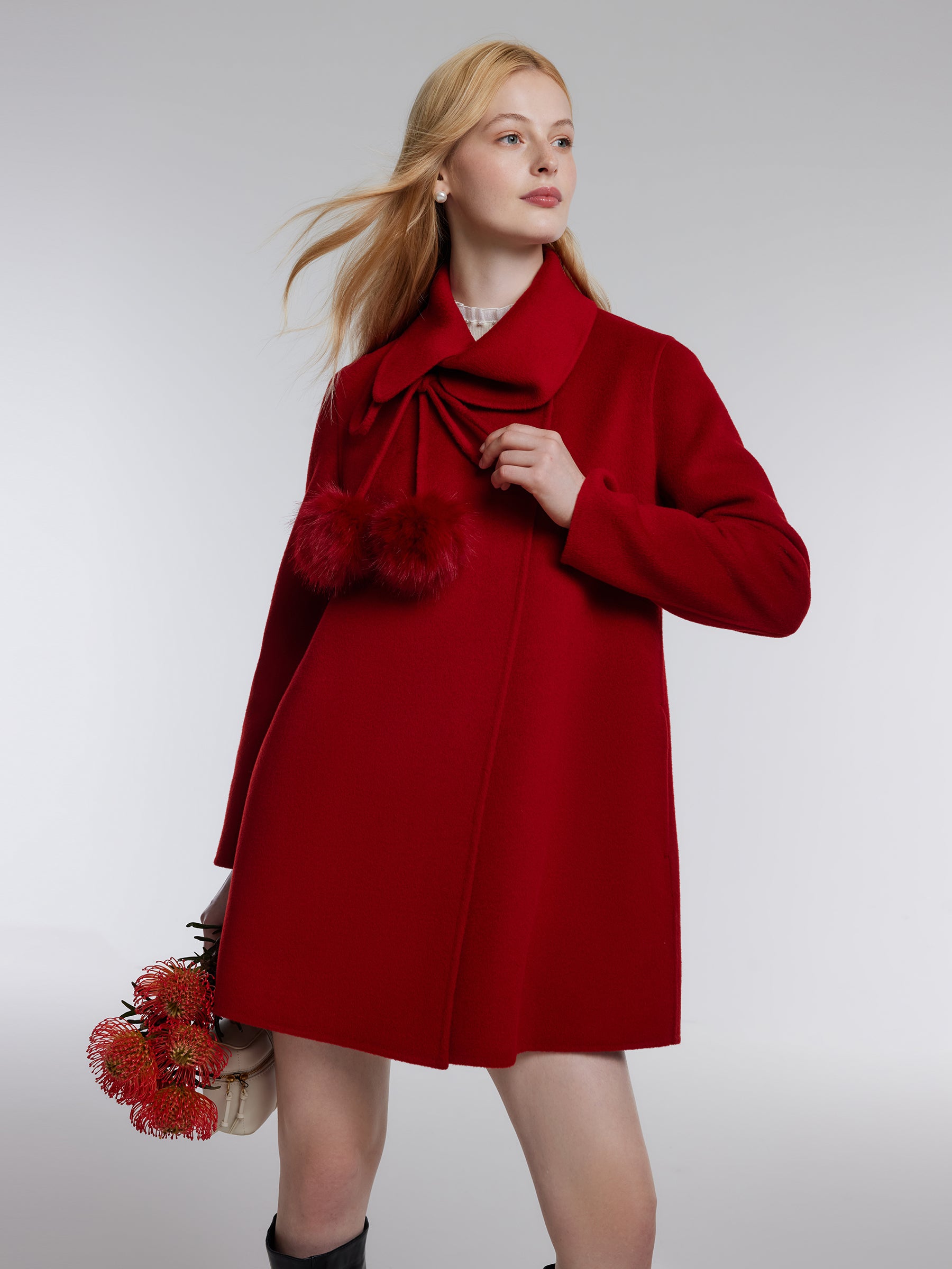 [Preview] Double-Faced Tencel Wool Blend Women Coat GOELIA