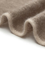 Contrast Trim Asymmectical Cashmere Scarf GOELIA