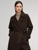 100% Wool Double-Faced Women Wrap Overcoat GOELIA
