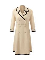 Fitted Double-Breasted V-Neck Mini Dress GOELIA