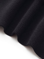 Tencel Blend Contrast Trim Women Knit Top GOELIA