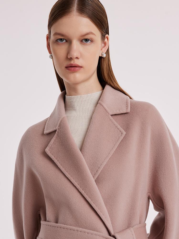 Pure Cashmere Tie-up Women Coat GOELIA