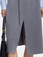 [Preview] Sleeveless Knit Dress And Shirt Two-Piece Set With Belt GOELIA