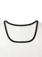 Contrast Trim Knit Top And Skirt Two-Piece Set With Belt GOELIA