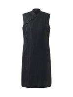 Xiang Yun Silk Asymmetric Hem Women Qipao Mini Dress GOELIA