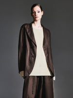 100% Linen Loose Fit X-Line Unisex Blazer GOELIA