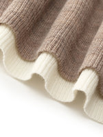 100% Wool Patchwork Women Knit Top GOELIA