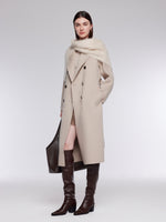 [Preview] 100% Brushed Cashmere Triangular Scarf GOELIA