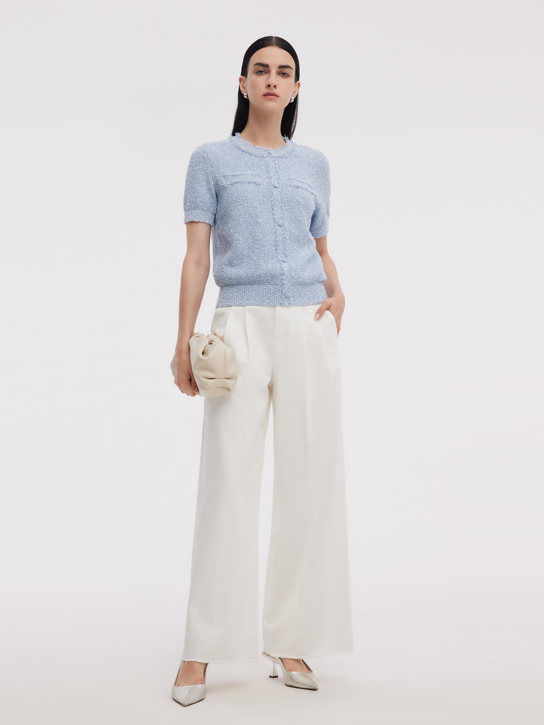 Frayed Edge Women Knit Top GOELIA