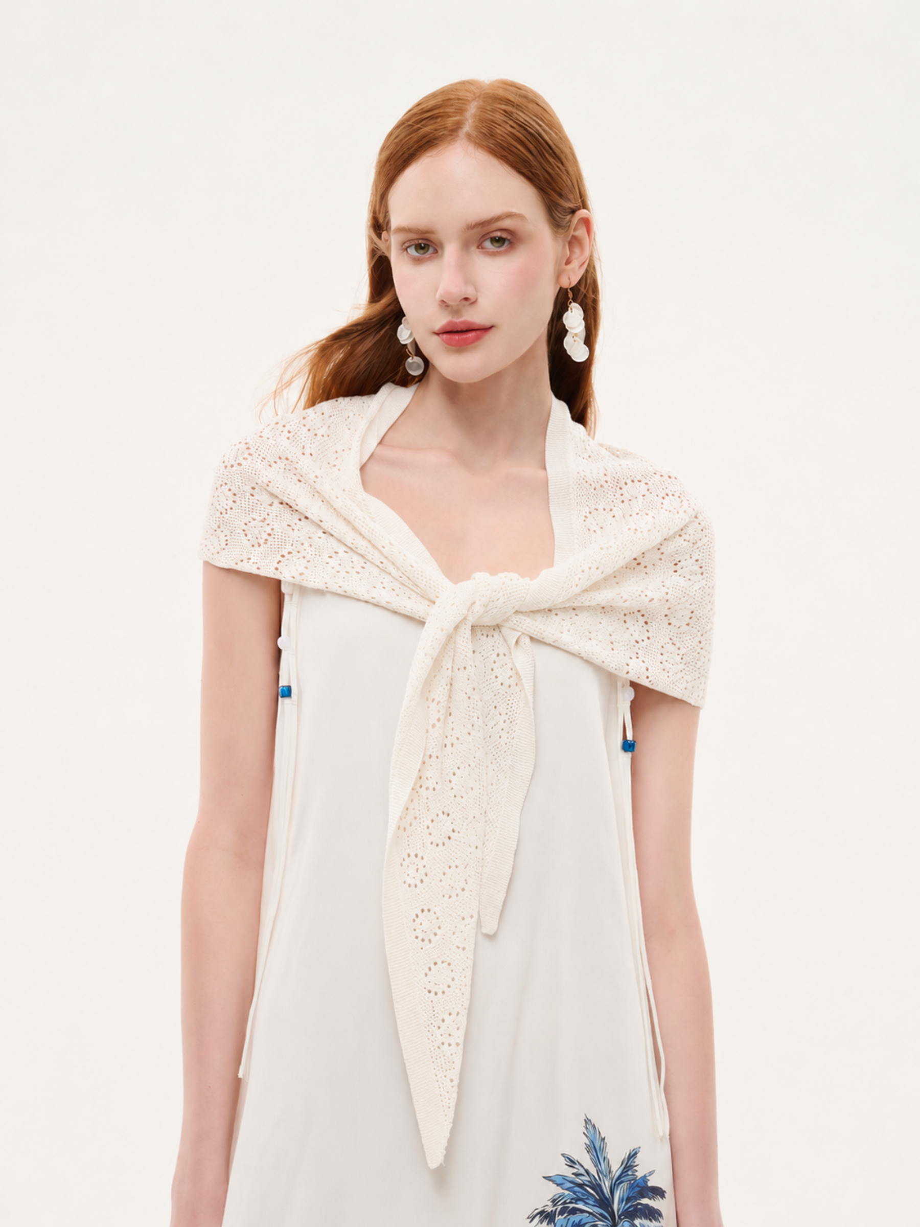 Crochet Triangle Women Knit Shawl GOELIA